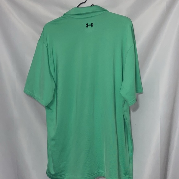 Under Armour THE PLAYOFF POLO FOAM Green and Black  MENS SIZE XL HEATGEAR CLEAN - Picture 8 of 10